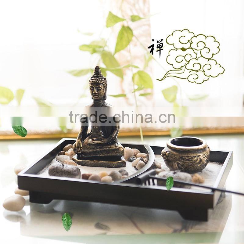 Fengshui resin buddha zen decorative tealight candle holder