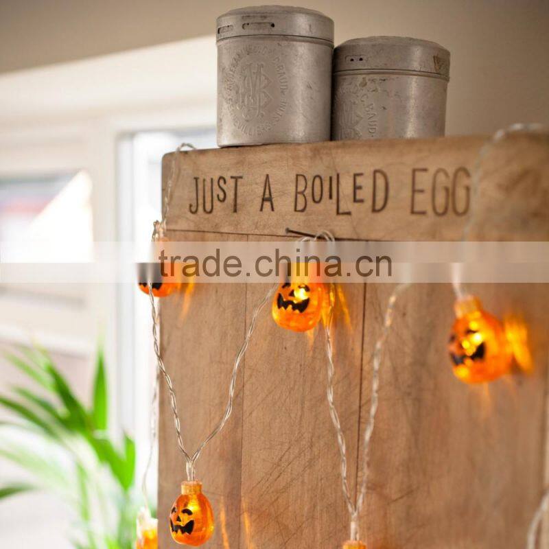 10 Halloween Pumpkin Battery Operated LED Fairy Lights