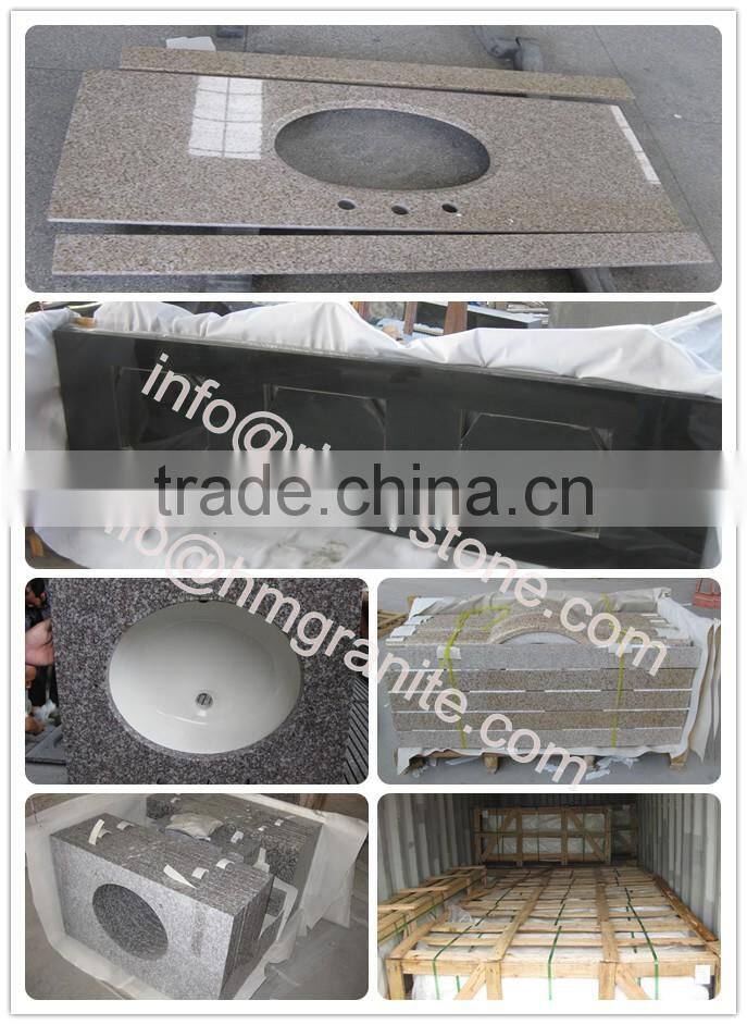 China Golden sunset yellow G682 granite bathroom vanity tops