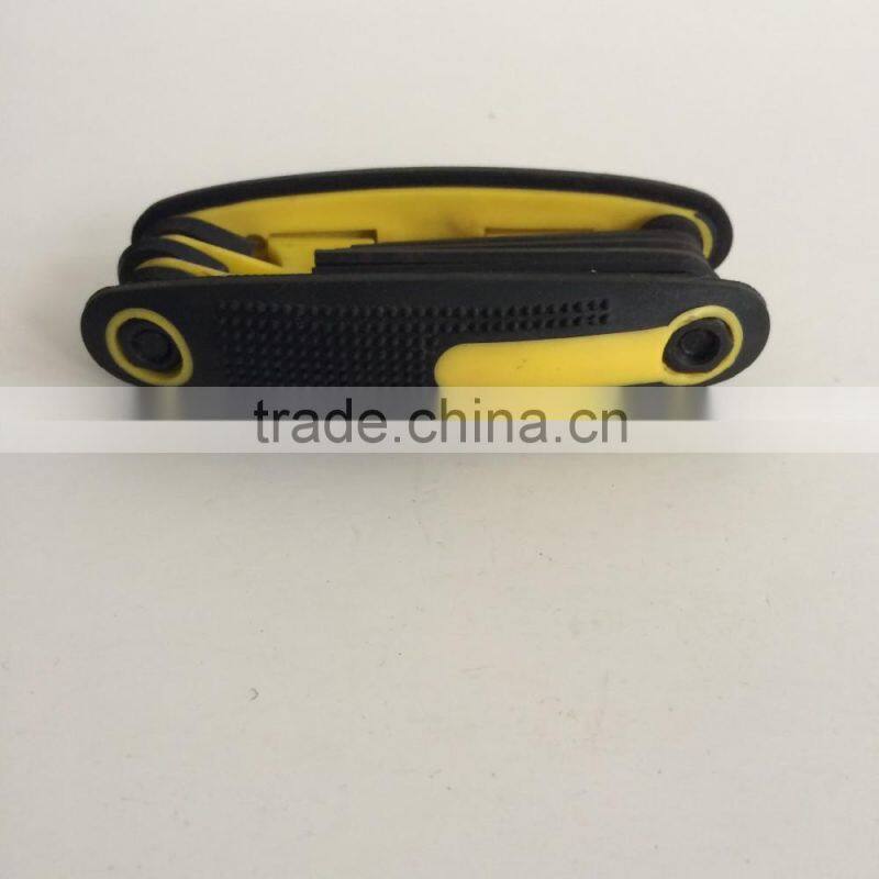 factory directly evaporated black folding type 9PC allen wrench hex key hand tool set