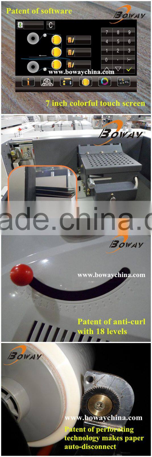 Boway F3501B 350mm coated film Full automatic Hot Roll Laminator
