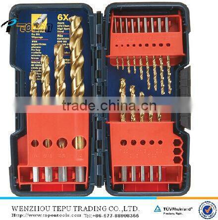 Trade assurance 7pcs hss cobalt coated twist drill bit set from tepu