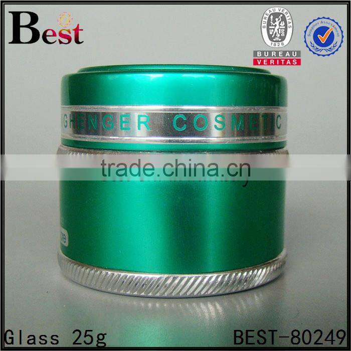 empty aluminum jar with cap pink blue black blue 5g 10g 15g 20g 30g aluminum glass cream jar