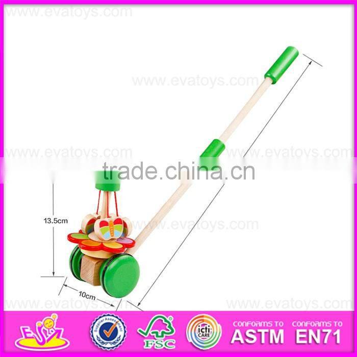 2016 Lovely baby pull and push wooden line toy W05A023