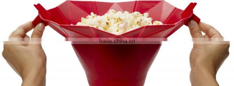 2016 whole sale food grade silicone Pop Top Silicone Microwave Popcorn Popper