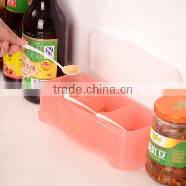 Custom Pink 3 Small Box With Tight Lids Plastic Food-Grade PP Seasoning Box Supplier In ShenZhen