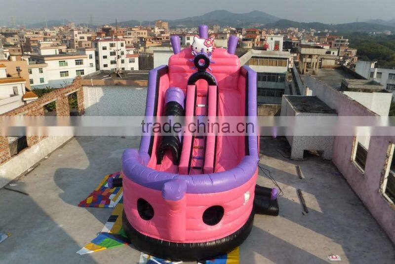 PVC inflatable hello kitty boat for kids jumping