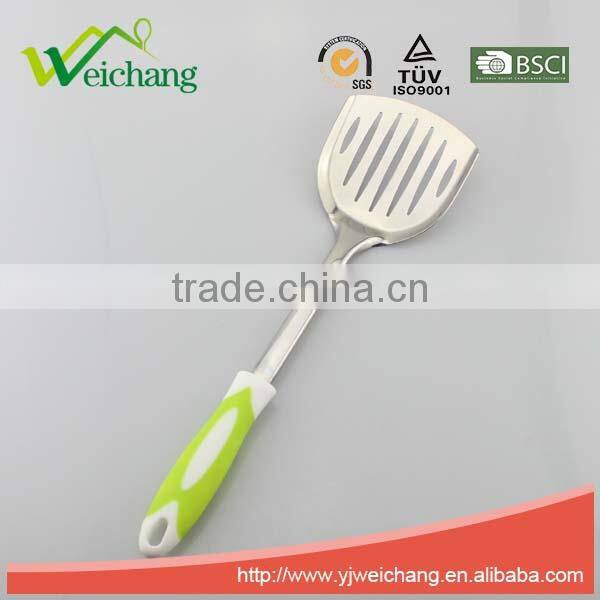 WCR131 Premium stainless steel utensils slotted turner Cooking Utensil Gadgets Set with TPR handle