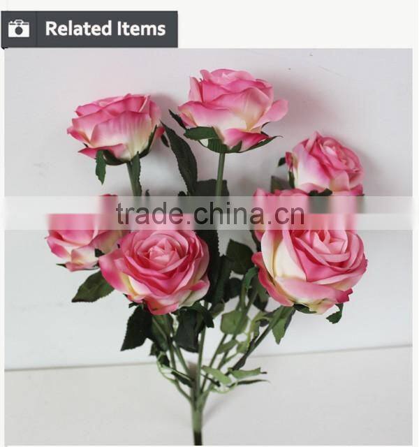 Factory direct artificial bouquet wedding rose flowers