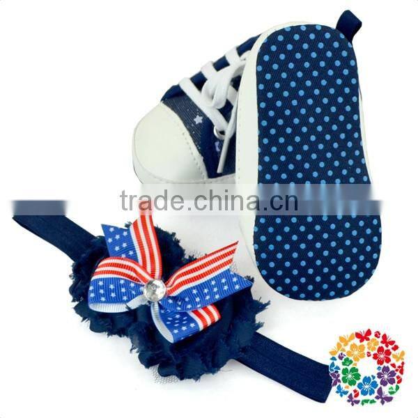 Hot Sell Baby St.patricks Day Lace Sequin Shoes With Match Headband Newborn Baby Prewalker Shoe Wholesale Baby Moccasin Shoes