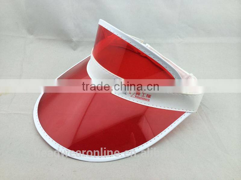 Custom Fashion Cheap Colorful PVC Sun Visor hat