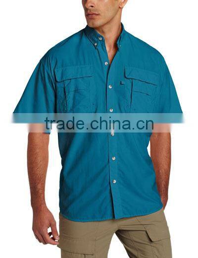 Custom made Short Sleeve Fishing Shirt with high quality made in china