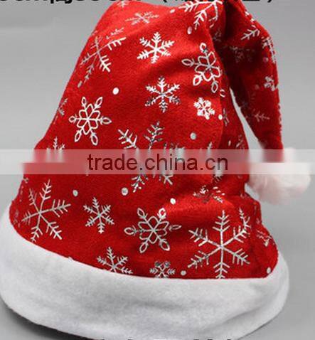 Christmas Party Red And White Cap For Claus Dress Costume Holiday Santa Hat