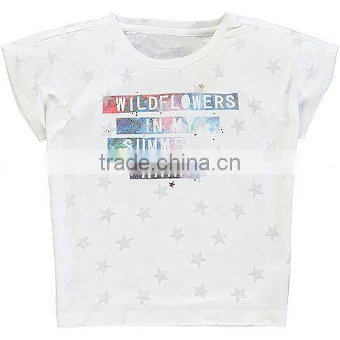 2016 new design star printing custom children t-shirt