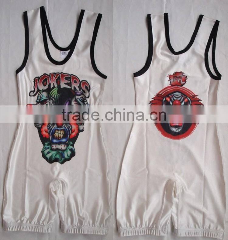 Custom Sublimation State Wrestling singlets/Wrestling Singlets With Lycra