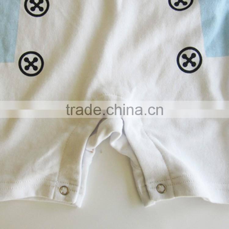 Short Sleeve Baby Bodysuit Navy Style 100% Cotton Romper For Toddler Knitted Kids Clothes Wholesale