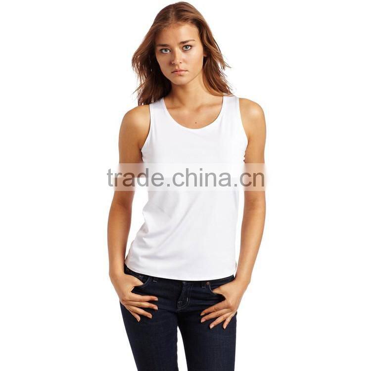 Women Fashion Style Hot Sale Cheap Price Blank Cotton Wholesale Stringer Lady Top