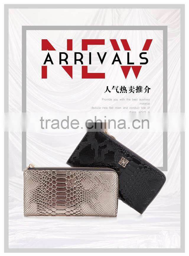 Hotsale genuine leather wallet designer cell phone wallet women coin wallet purse