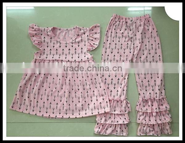 2016 wholesale spring baby clothing set girls pajamas christmas baby japamas for kids