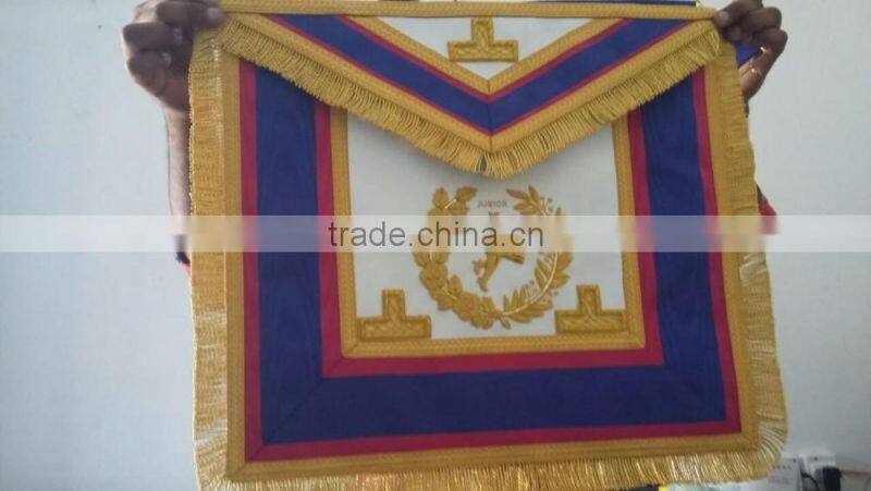 Mark Grand Officers Apron,Wreath Embroidered Apron