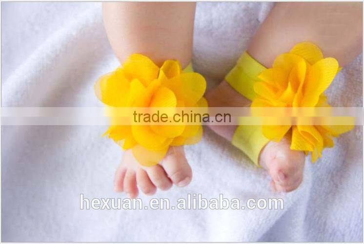 TOP BABY Sandals Barefoot Sandals Foot Ties girls Toddler flower Shoes