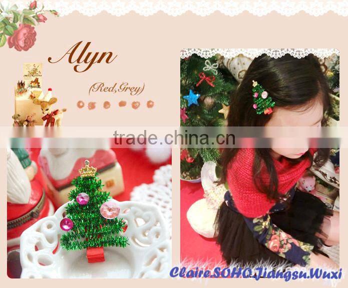 Wholesale alibaba Christmas tree hair accessories hair clips