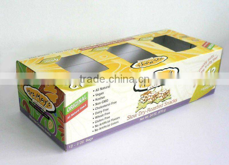 Open window hard cardboard snack box(bp02)