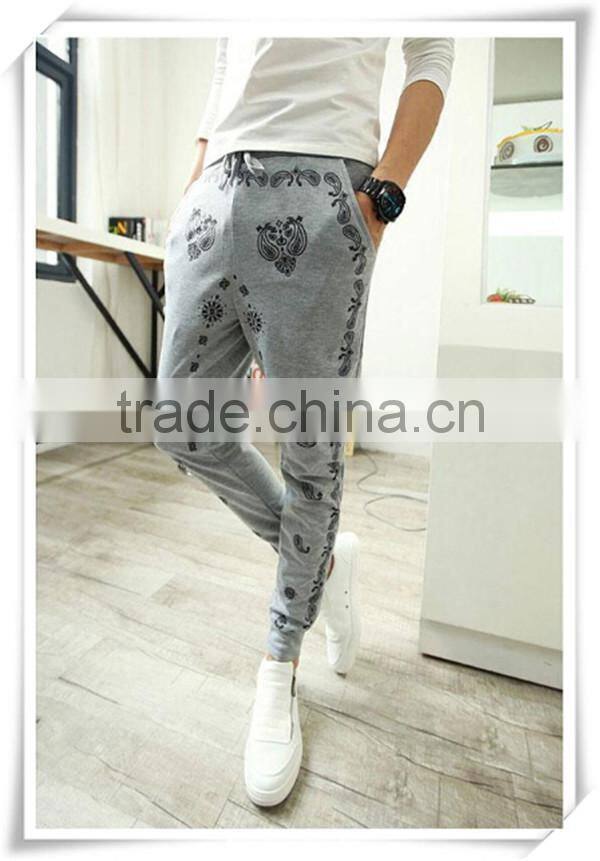 Printed style harem pants wholesale cheap cotton and spandex harem pants