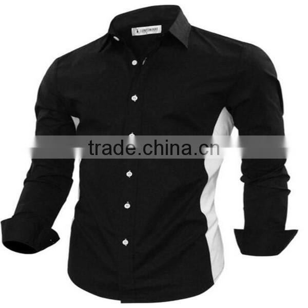 2016 new wholesale Two Toned Slim Fit custom mens casual dress shirts