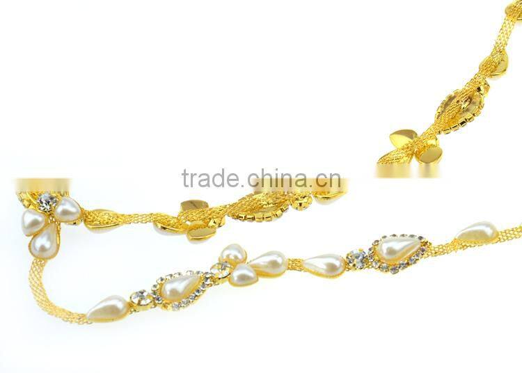 High Quality Hot Sell Pearl&Rhinestone Trimming for Dress Decoration