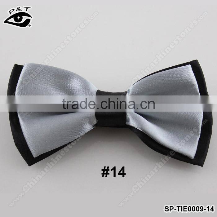 12.5x6.5CM fancy polyster bow tie British Style Solid Bowtie for Bridegroom Wedding Dress