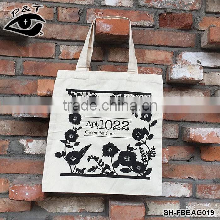 Wholesale Custom Large Cotton Canvas Logo Tote Bag For Promotion