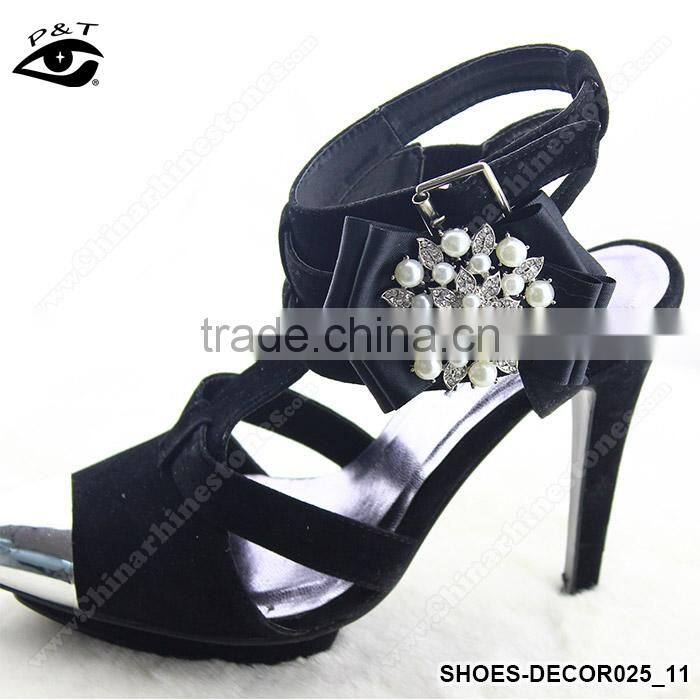 Elegant Ornament For High Heel Shoes Pearl Rhinestone Accessories for lady shoes