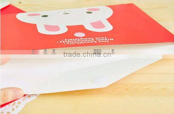 A4 Transparent Color File Pocket/PP File Bag Lovely Pattern File Bag