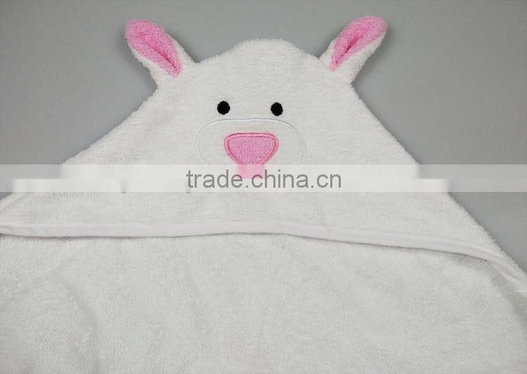 Cotton baby apron bath towel with hood