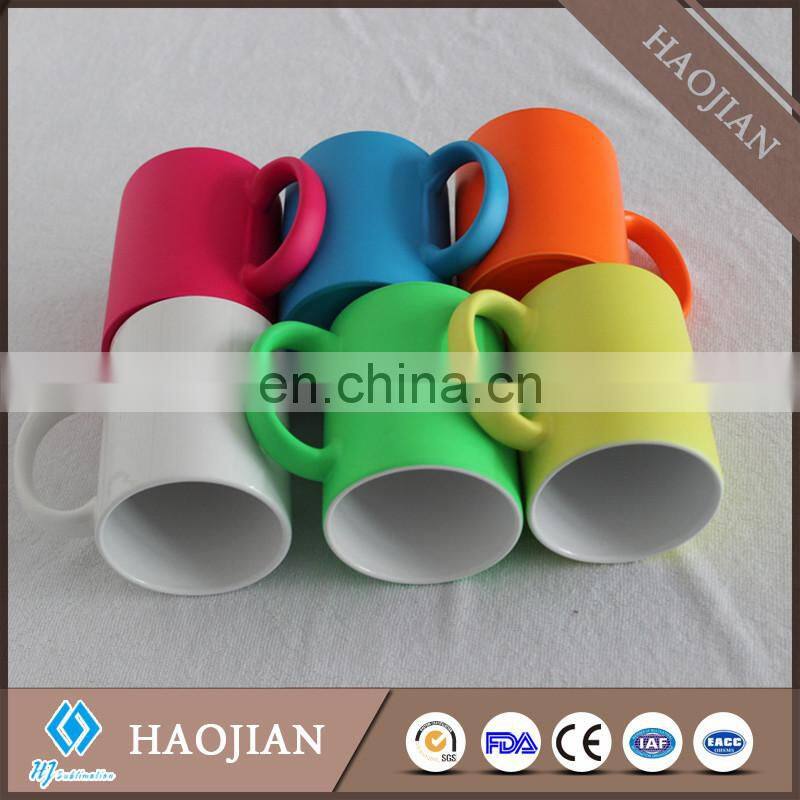 11oz colorful mugs with white decal panel for sublimation