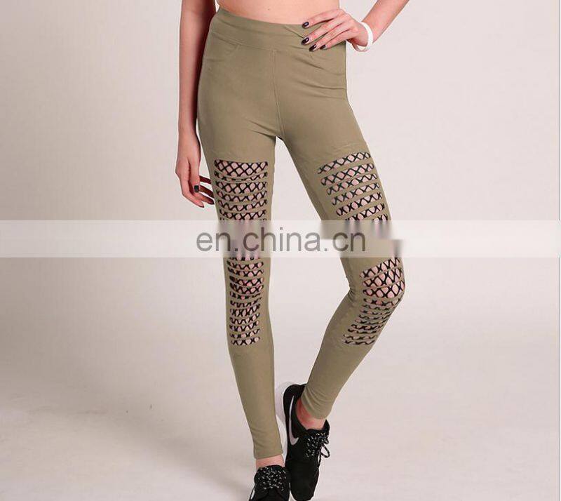Cheap clothes sports womens yoga pants custom mesh crossfit leggings OEM manufacturer
