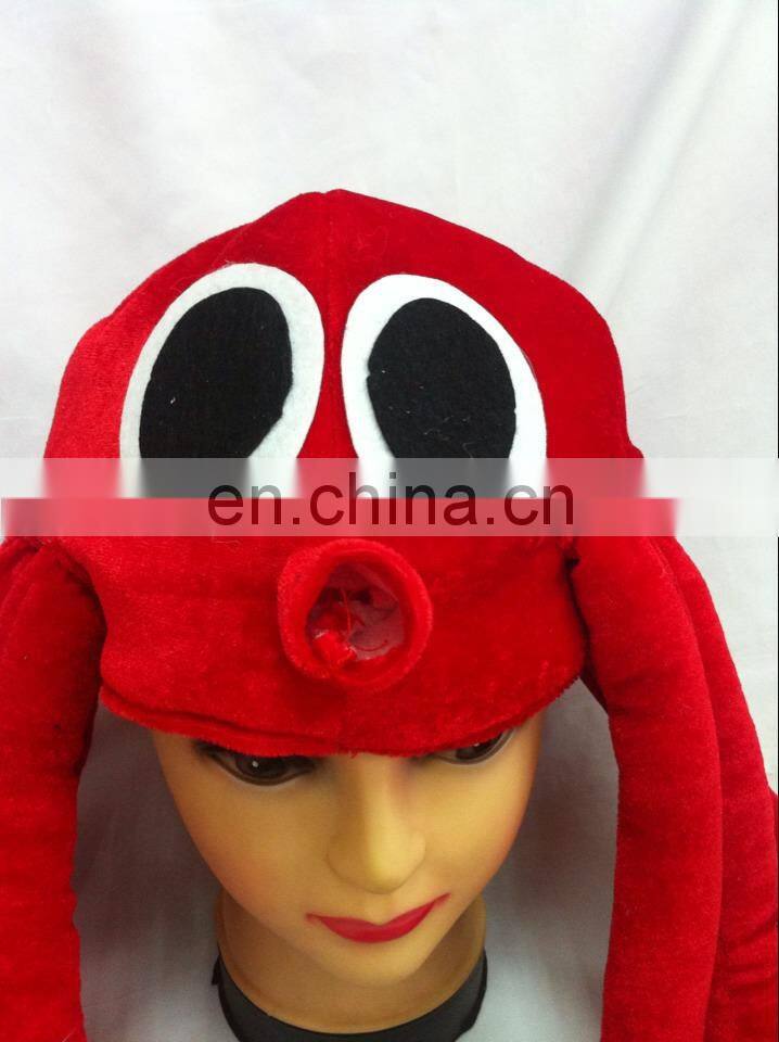 New arrivals 2018 funny party animal hats plush red octopus hat for happy new year MFJ-0094
