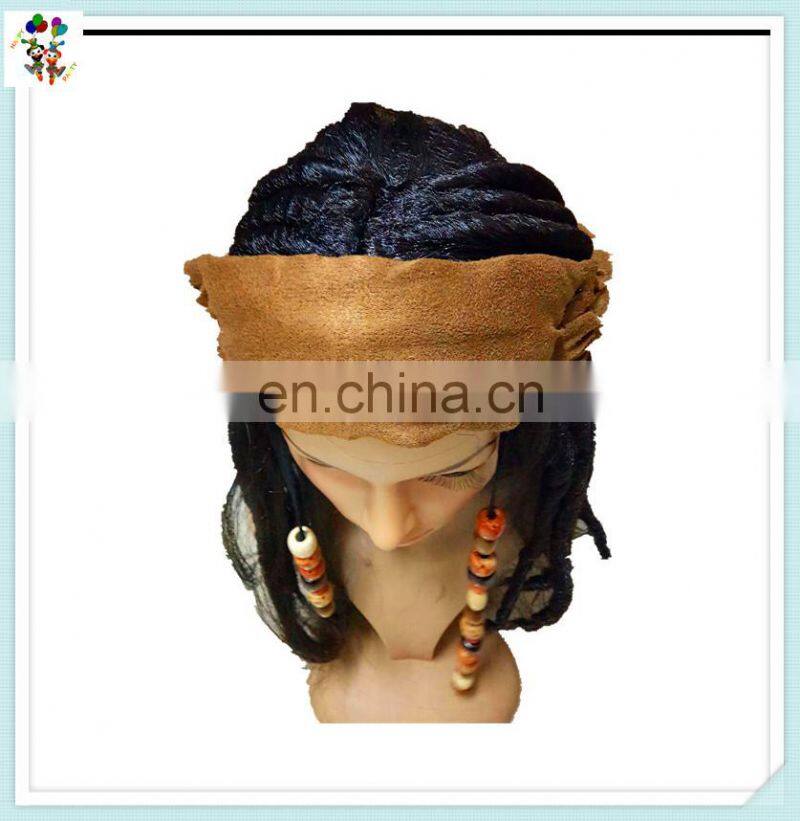 Caribbean Pirate Scarf Beaded Halloween Party Wigs HPC-0028