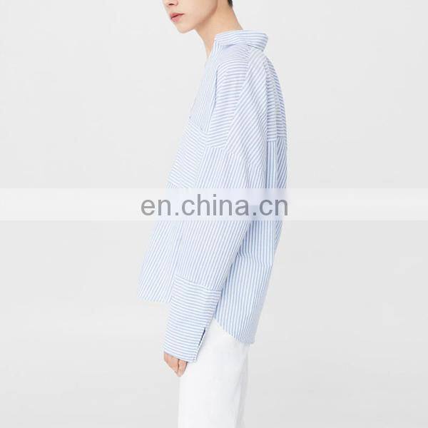 New model shirts 100% cotton oversize dart detail cotton shirt