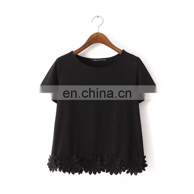 2017 Beautiful Western O- Neck For ladies T shirt Sun Flower t shirt Overseas T shirt