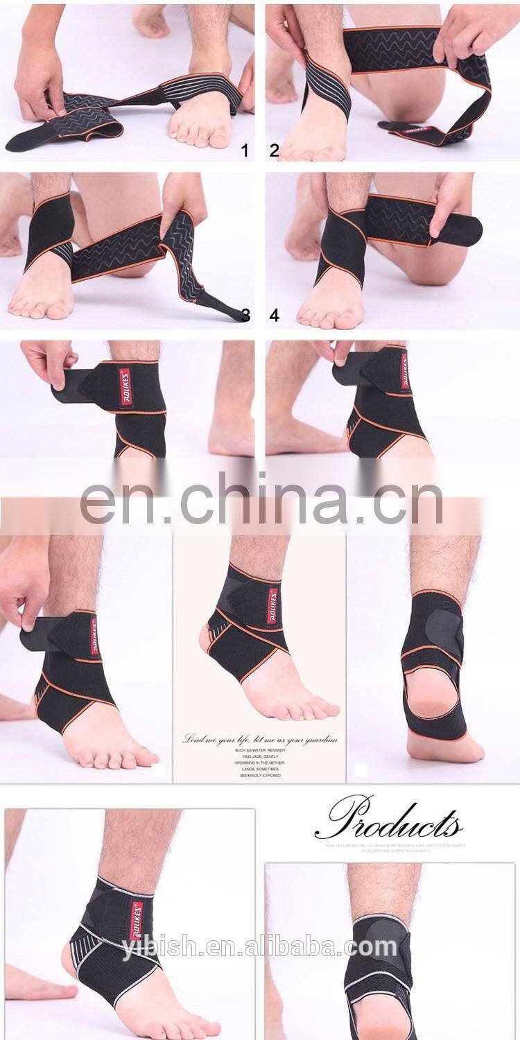 High quality Nylon Material Super Elastic Adjustable Ankle Brace , Perfect for Sports, Protects Against Chronic Ankl#HH-1527