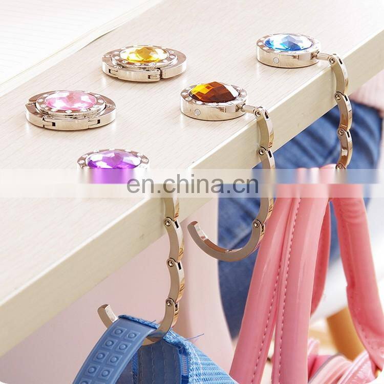 Custom foldable table bag hook hunger for ladies hand bag purse
