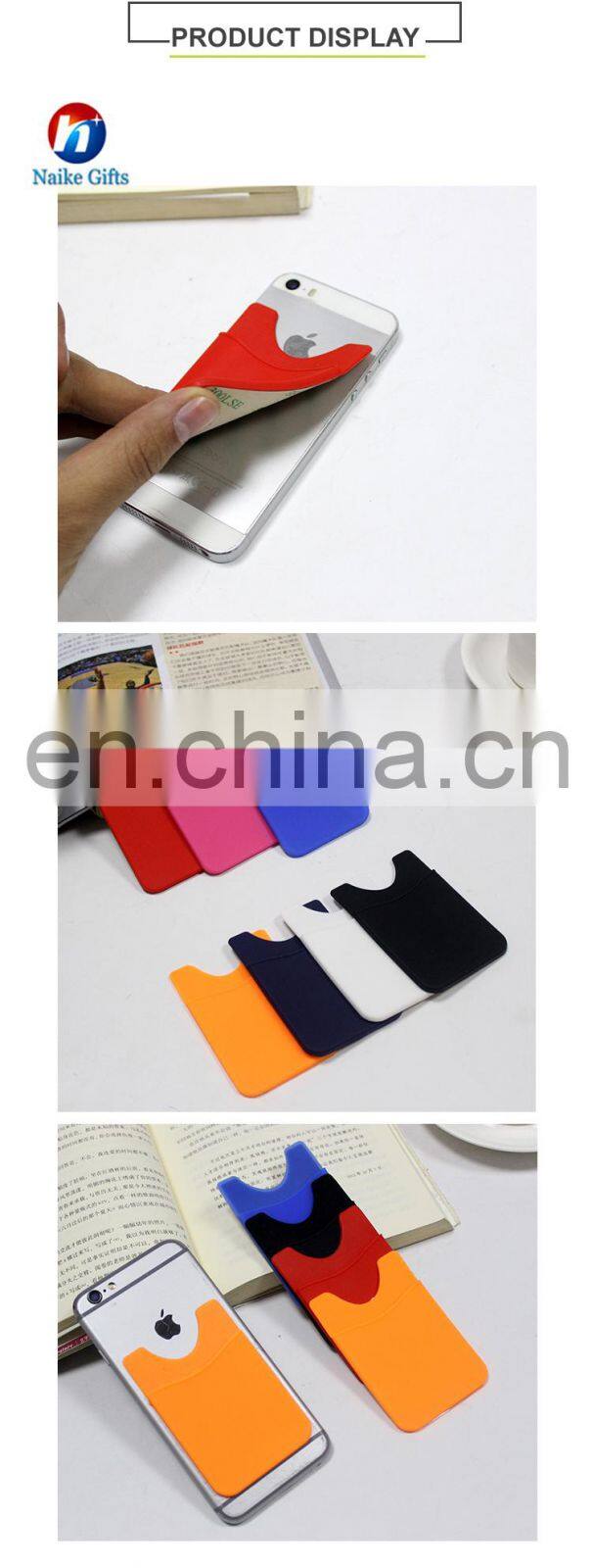 Card Holder Wallet Sticky Phone Wallet Silicone