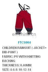 Nylon children rainsuit waterproof rain overall