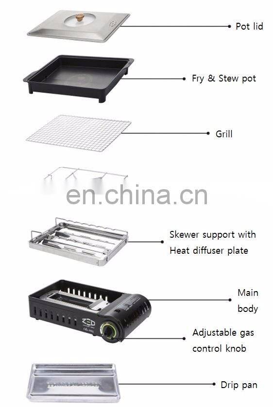 portable multi way gas stove midi size