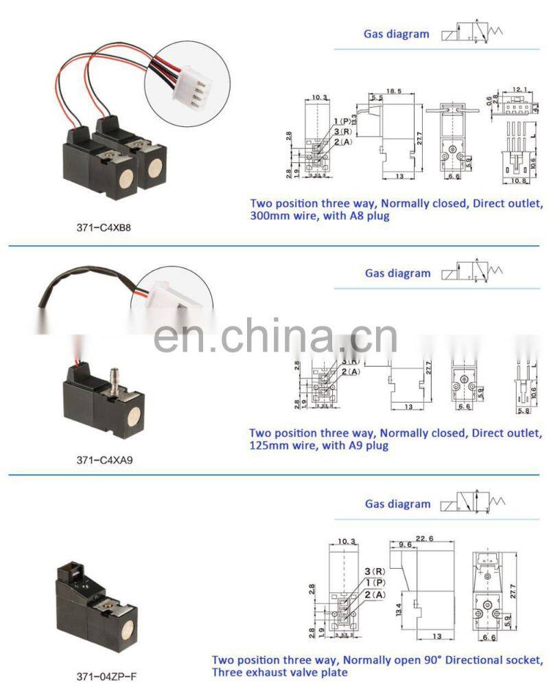 selected material Engineering plastic air 1 miniature solenoid valve 12v