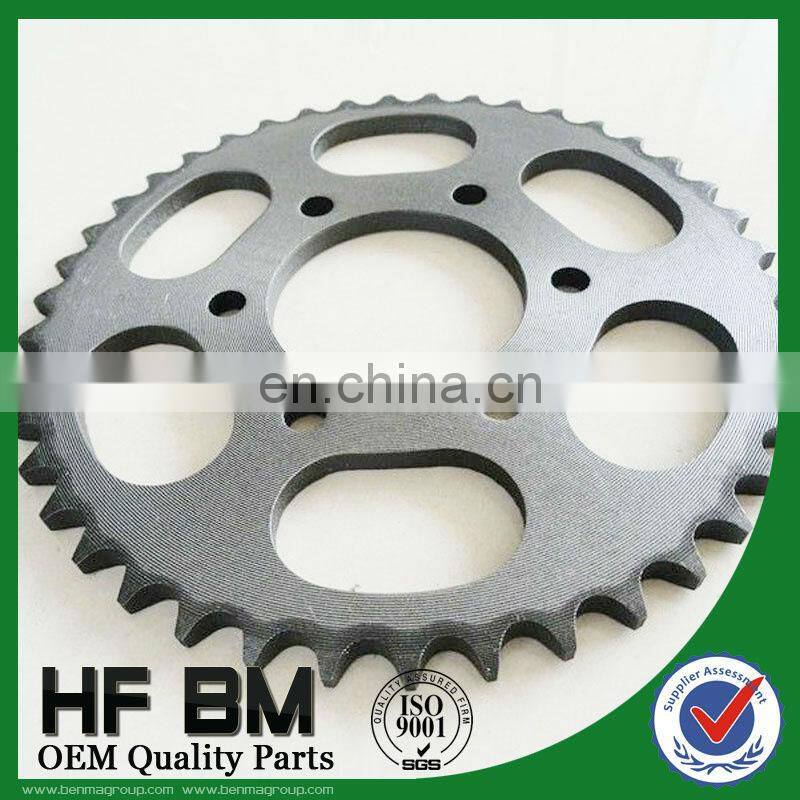 1045 Steel Bajaj Gear Galvanized Motorcycle Transmission Parts, Motor Bike Pinions 42T China Manufactory