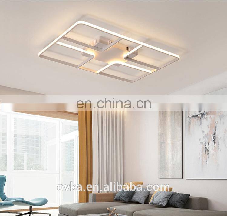 Modern simple square dimmable bedroom light led ceiling light