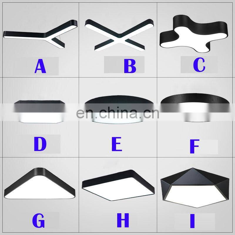 2018 New Design Geometric Y shape Iron LED Ceiling Hanging Light Modern Bar Meeting Room Office Chandelier